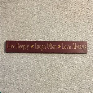 Inspirational Red Wall Sign